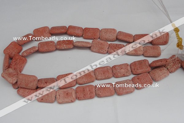 CLV300 15.5 inches 15*20mm rectangle lava beads wholesale