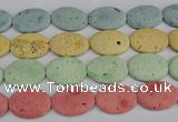 CLV306 15.5 inches 25*35mm oval lava beads wholesale