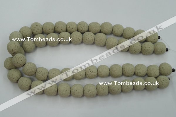 CLV356 15.5 inches 16mm ball dyed lava beads wholesale