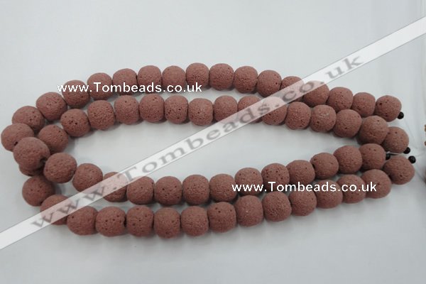 CLV362 15.5 inches 13mm ball dyed lava beads wholesale