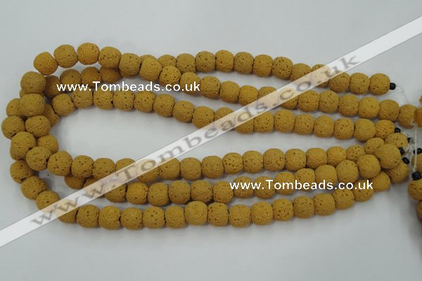 CLV368 15.5 inches 11mm ball dyed lava beads wholesale