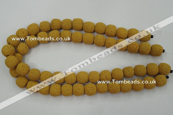 CLV372 15.5 inches 14mm ball dyed lava beads wholesale