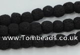 CLV378 15.5 inches 8mm ball dyed lava beads wholesale