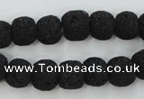 CLV380 15.5 inches 12mm ball dyed lava beads wholesale