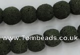 CLV385 15.5 inches 12mm ball dyed lava beads wholesale