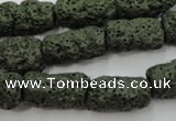 CLV396 15.5 inches 10*20mm nuggets dyed lava beads wholesale
