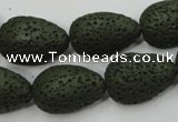 CLV398 15.5 inches 16*22mm flat teardrop dyed lava beads wholesale