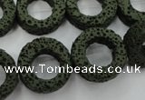 CLV409 15.5 inches 8*20mm donut dyed lava beads wholesale