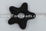 CLV41 15.5 inches 7*35mm star black natural lava beads wholesale