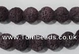 CLV477 15.5 inches 10mm round dyed purple lava beads wholesale