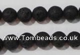 CLV485 15.5 inches 10mm round black lava beads wholesale