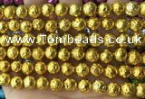 CLV544 15.5 inches 8mm round plated lava beads wholesale