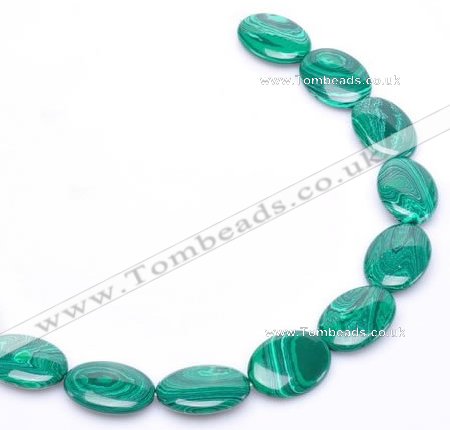 CMA04 flat oval 18*25mm imitate malachite beads Wholesale