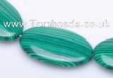 CMA05 18*30mm flat oval imitate malachite beads wholesale