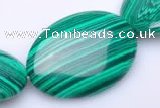 CMA06 22*30mm flat oval imitate malachite beads Wholesale