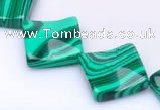 CMA09 15.5 inches 22mm rhombus imitate malachite beads Wholesale