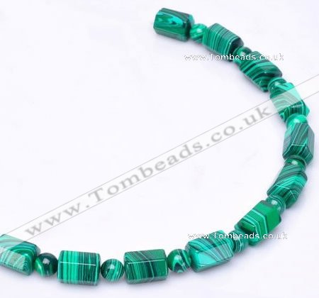 CMA14 8mm round & 10*14mm barrel shape imitate malachite beads