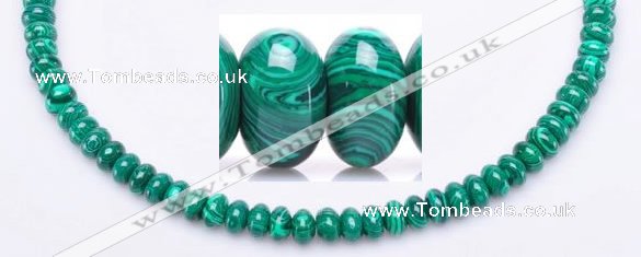 CMA16 5*8mm roundel imitate malachite gemstone beads Wholesale