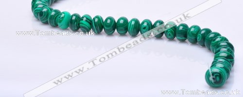 CMA17 7*10mm roundel imitate malachite gemstone beads wholesale