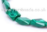 CMA23 8*14mm faceted oval imitate malachite beads Wholesale