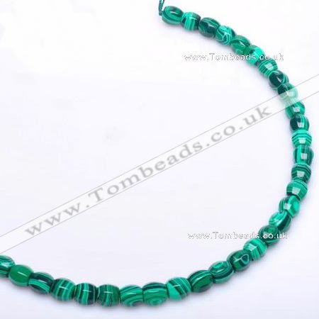 CMA24 8*10mm faceted drum imitate malachite beads Wholesale