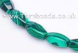 CMA25 8*14mm faceted drum imitate malachite beads Wholesale