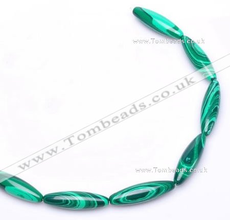 CMA29 15.5 inches 10*34mm rice imitate malachite beads Wholesale