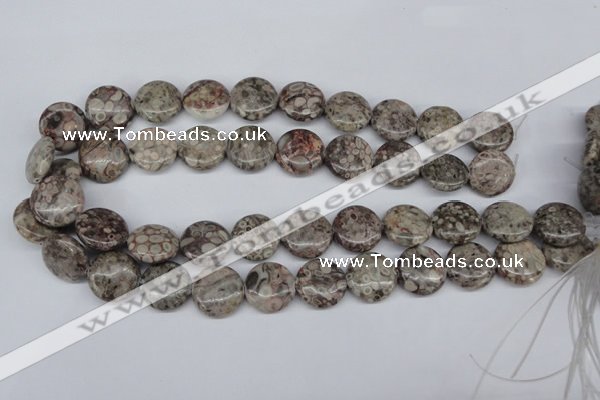 CMB10 15.5 inches 18mm flat round natural medical stone beads