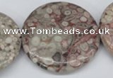 CMB15 15.5 inches 40mm flat round natural medical stone beads