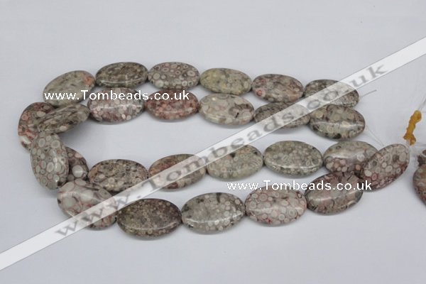 CMB17 15.5 inches 20*30mm oval natural medical stone beads