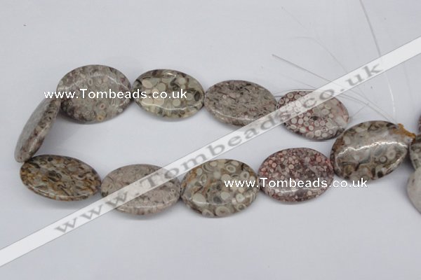 CMB18 15.5 inches 30*40mm oval natural medical stone beads