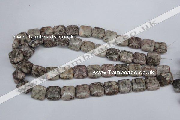 CMB20 15.5 inches 16*16mm square natural medical stone beads