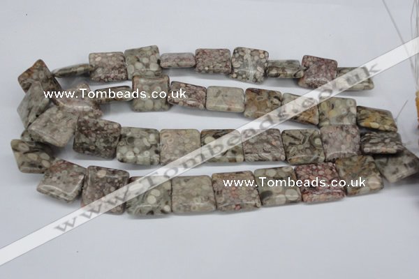 CMB22 15.5 inches 20*20mm square natural medical stone beads