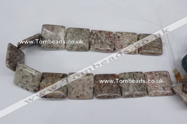 CMB24 15.5 inches 30*30mm square natural medical stone beads