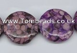 CMB32 15.5 inches 25mm flat round dyed natural medical stone beads