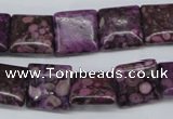 CMB37 15.5 inches 14*14mm square dyed natural medical stone beads