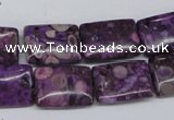 CMB40 15.5 inches 13*18mm rectangle dyed natural medical stone beads