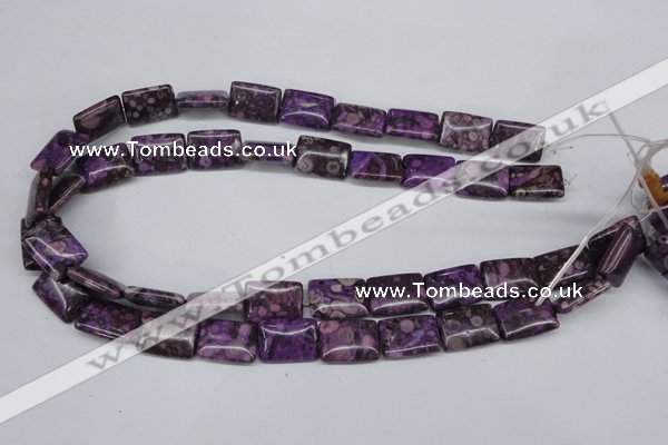 CMB40 15.5 inches 13*18mm rectangle dyed natural medical stone beads