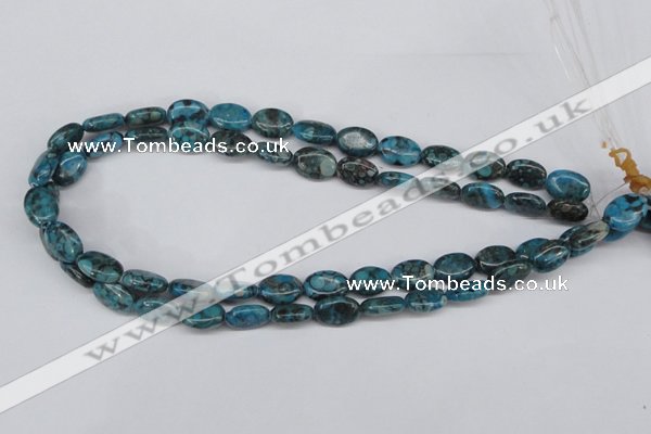 CMB46 15.5 inches 10*14mm oval dyed natural medical stone beads