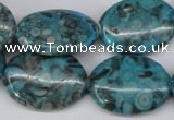 CMB50 15.5 inches 18*25mm oval dyed natural medical stone beads