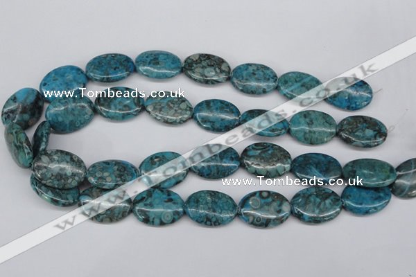 CMB50 15.5 inches 18*25mm oval dyed natural medical stone beads