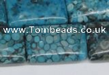 CMB59 15.5 inches 20*30mm rectangle dyed natural medical stone beads