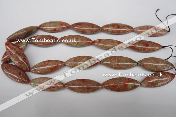 CME04 15.5 inches 15*40mm marquise New unakite gemstone beads