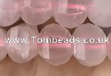 CME201 15.5 inches 7*9mm - 8*10mm pumpkin rose quartz beads