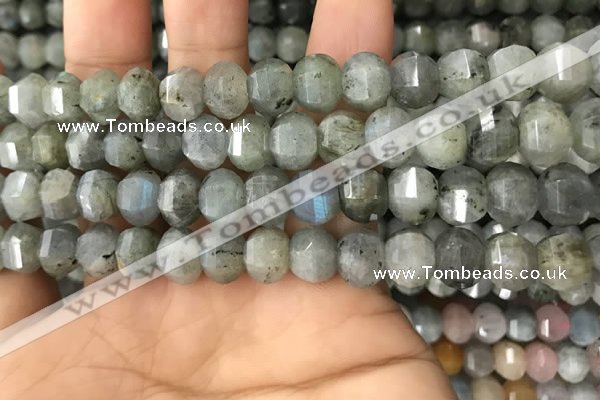 CME210 15.5 inches 7*9mm - 8*10mm pumpkin labradorite beads