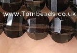 CME212 15.5 inches 7*9mm - 8*10mm pumpkin smoky quartz beads