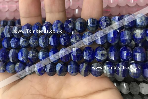 CME215 15.5 inches 7*9mm - 8*10mm pumpkin lapis lazuli beads