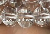 CME230 15.5 inches 10*11mm - 10*12mm pumpkin white crystal beads