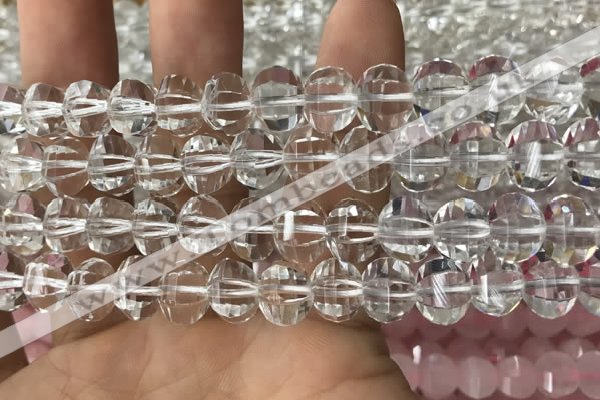 CME230 15.5 inches 10*11mm - 10*12mm pumpkin white crystal beads