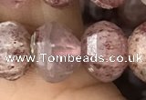 CME238 15.5 inches 10*11mm - 10*12mm pumpkin strawberry quartz beads